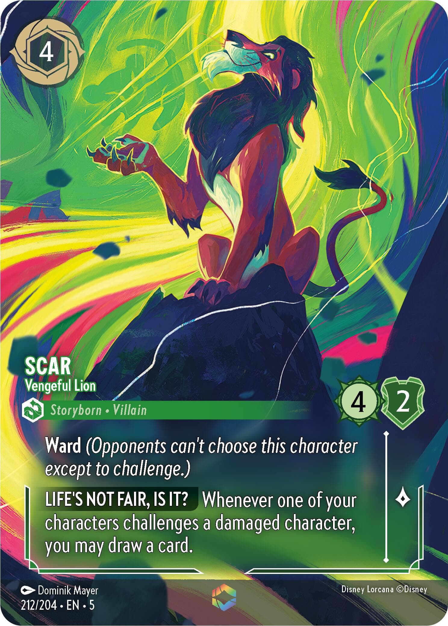 Scar - Vengeful Lion (Enchanted) — Shimmering Skies card