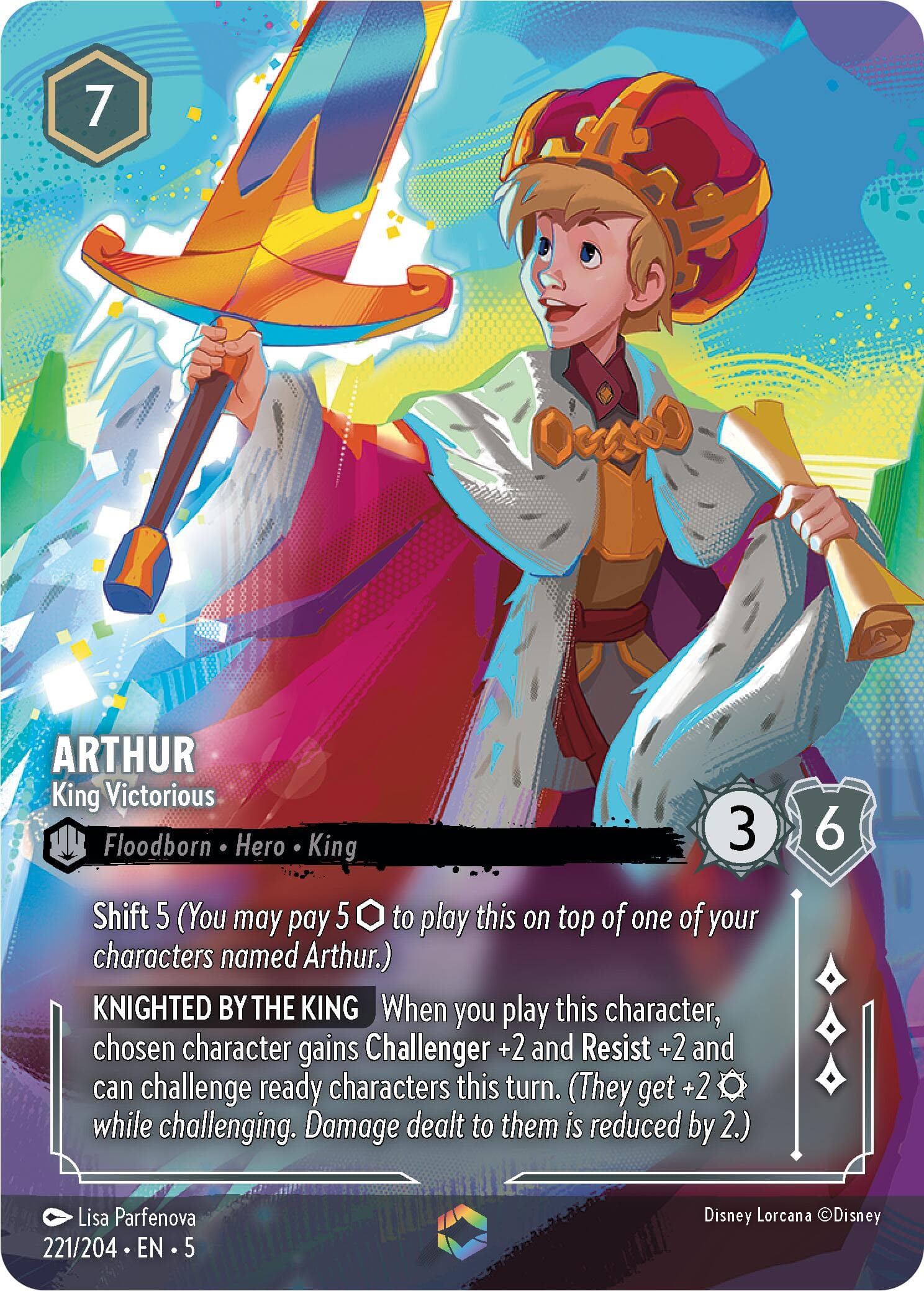 Arthur - King Victorious (Enchanted) — Shimmering Skies card