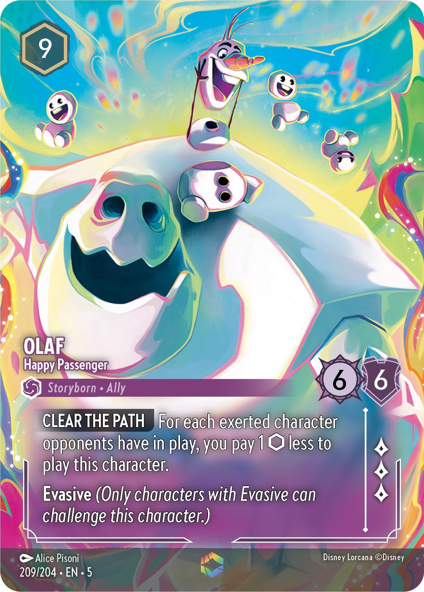Olaf - Happy Passenger (Enchanted) — Shimmering Skies card