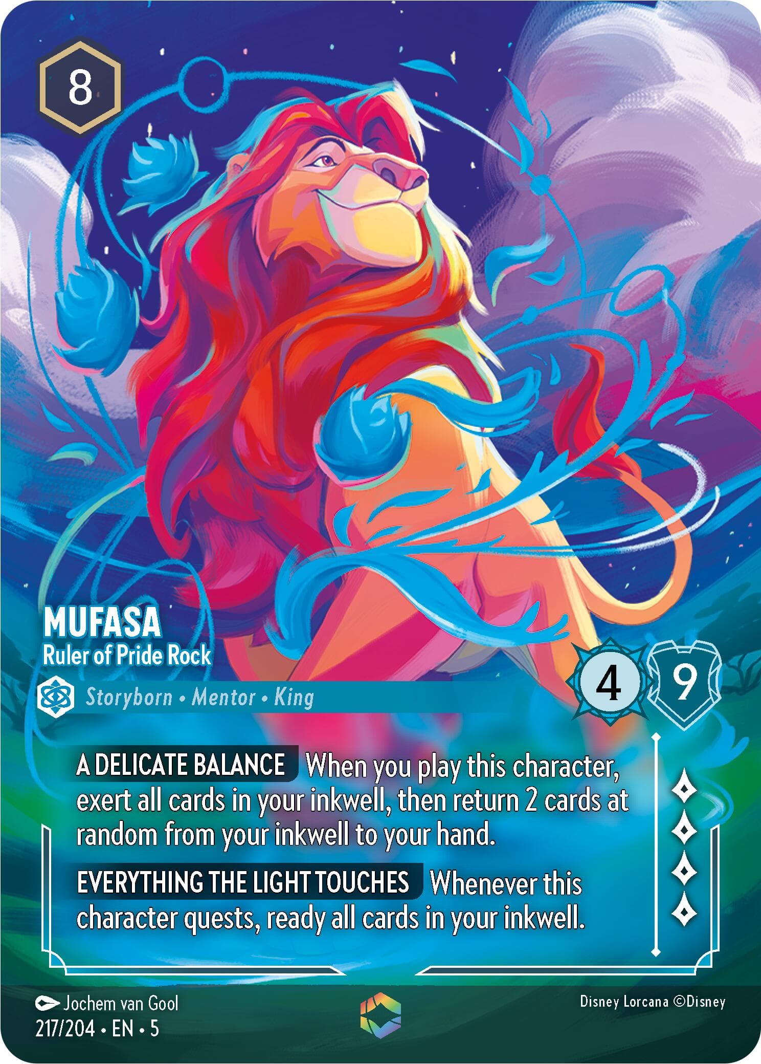 Mufasa - Ruler of Pride Rock (Enchanted) — Shimmering Skies card