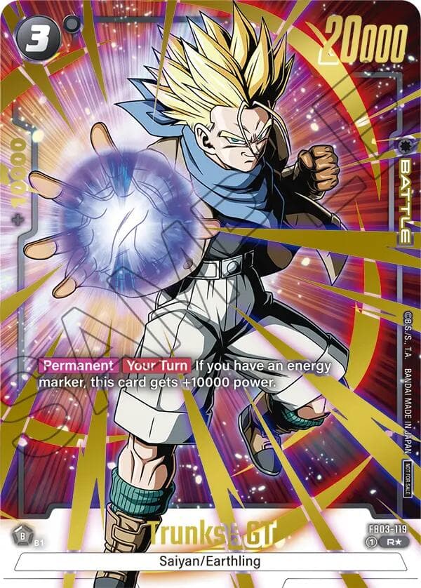 Trunks : GT - FB03-119 (Championship Pack 02) (Gold) — Tournament and Championship Promos card