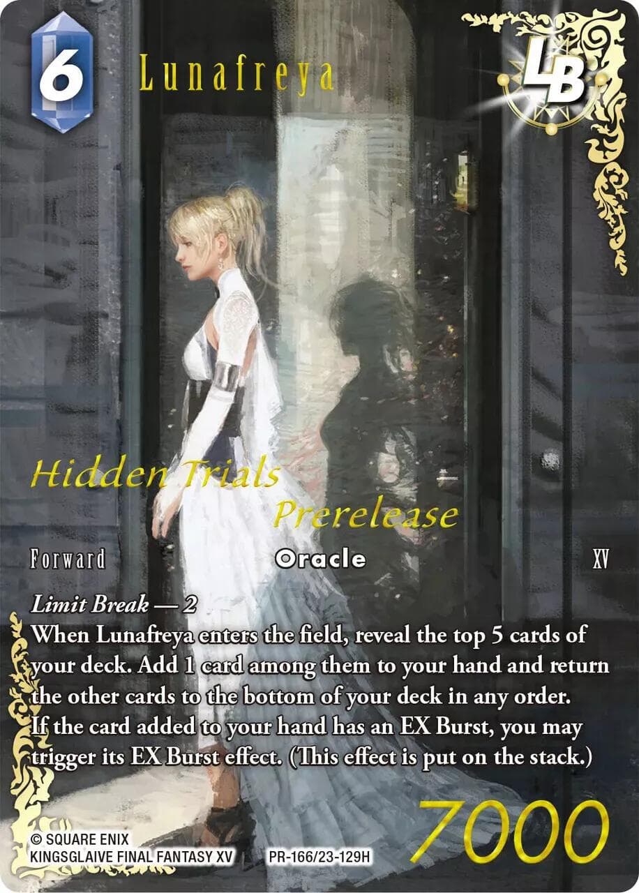 Lunafreya LB (Prerelease Promo) — Hidden Trials card