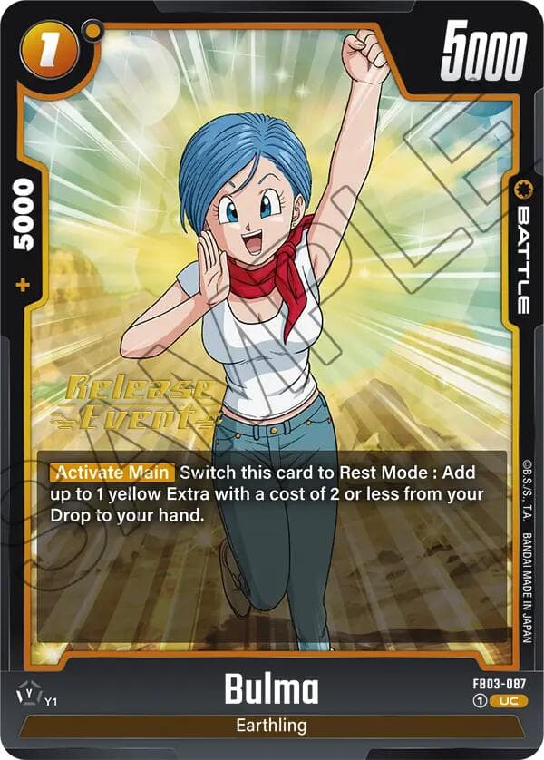 Bulma - FB03-087 — Raging Roar Release Event Cards card