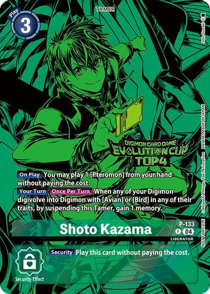 Shoto Kazama (August 2024 Evolution Cup Top 4) — Digimon Promotion Cards card