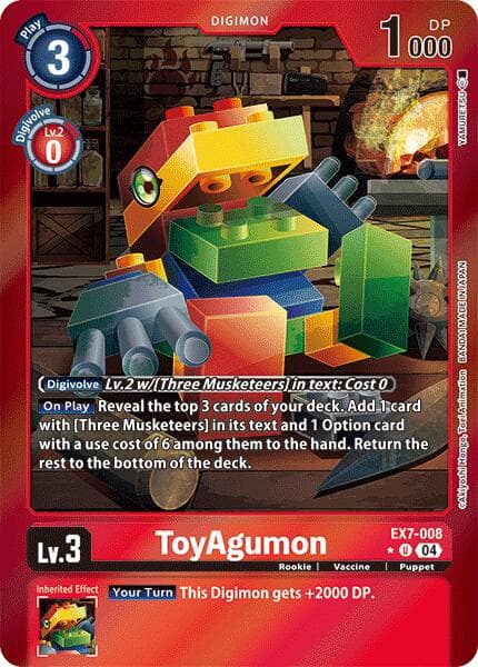 ToyAgumon - EX7-008 (Foil) — Digimon LIBERATOR card