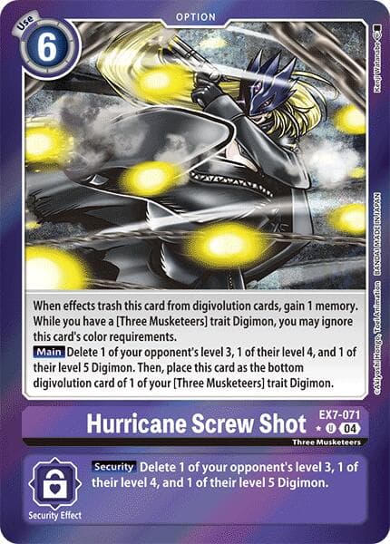 Hurricane Screw Shot (Foil) — Digimon LIBERATOR card