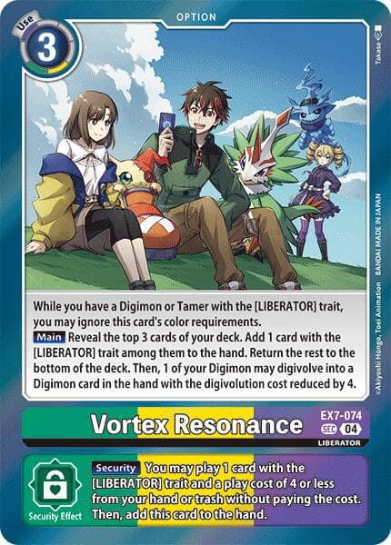 Vortex Resonance — Digimon LIBERATOR card