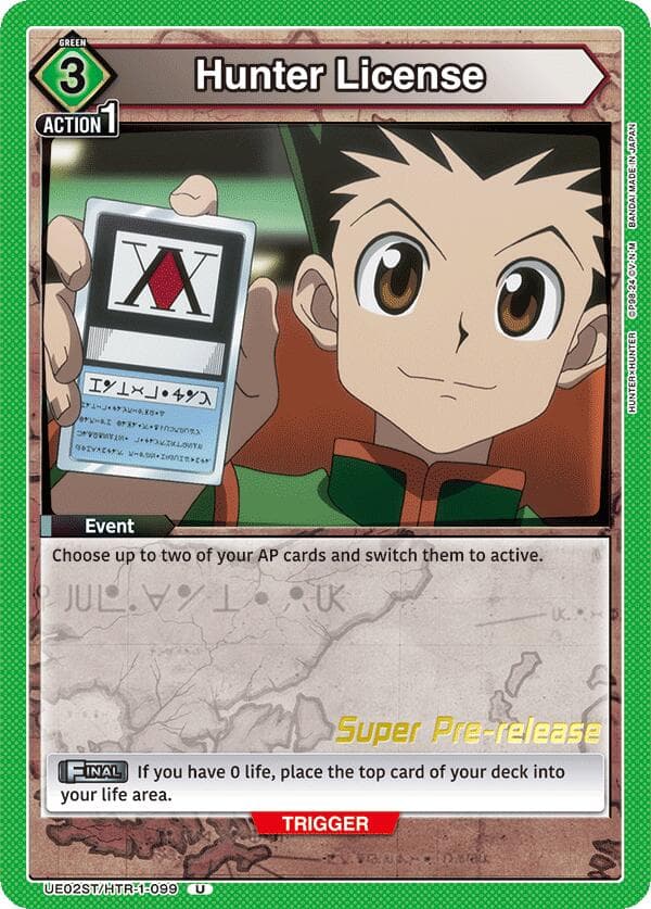 Hunter License — UE02ST: HUNTER X HUNTER Super Pre-Release Starter Deck card