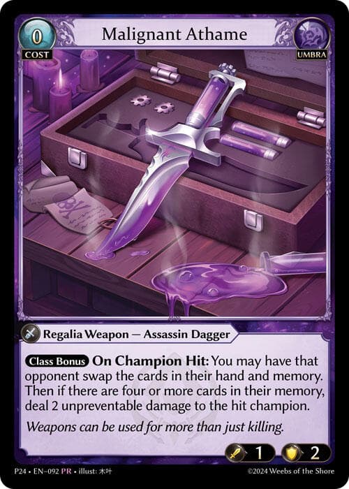 Malignant Athame — Promotional Cards card