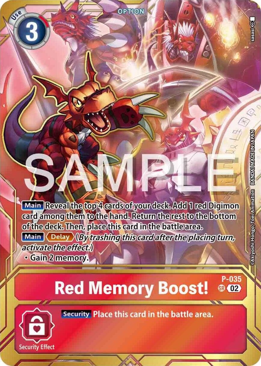 Red Memory Boost! - P-035 (Premium Card Collection - Memory Boost! Set) — Digimon Promotion Cards card