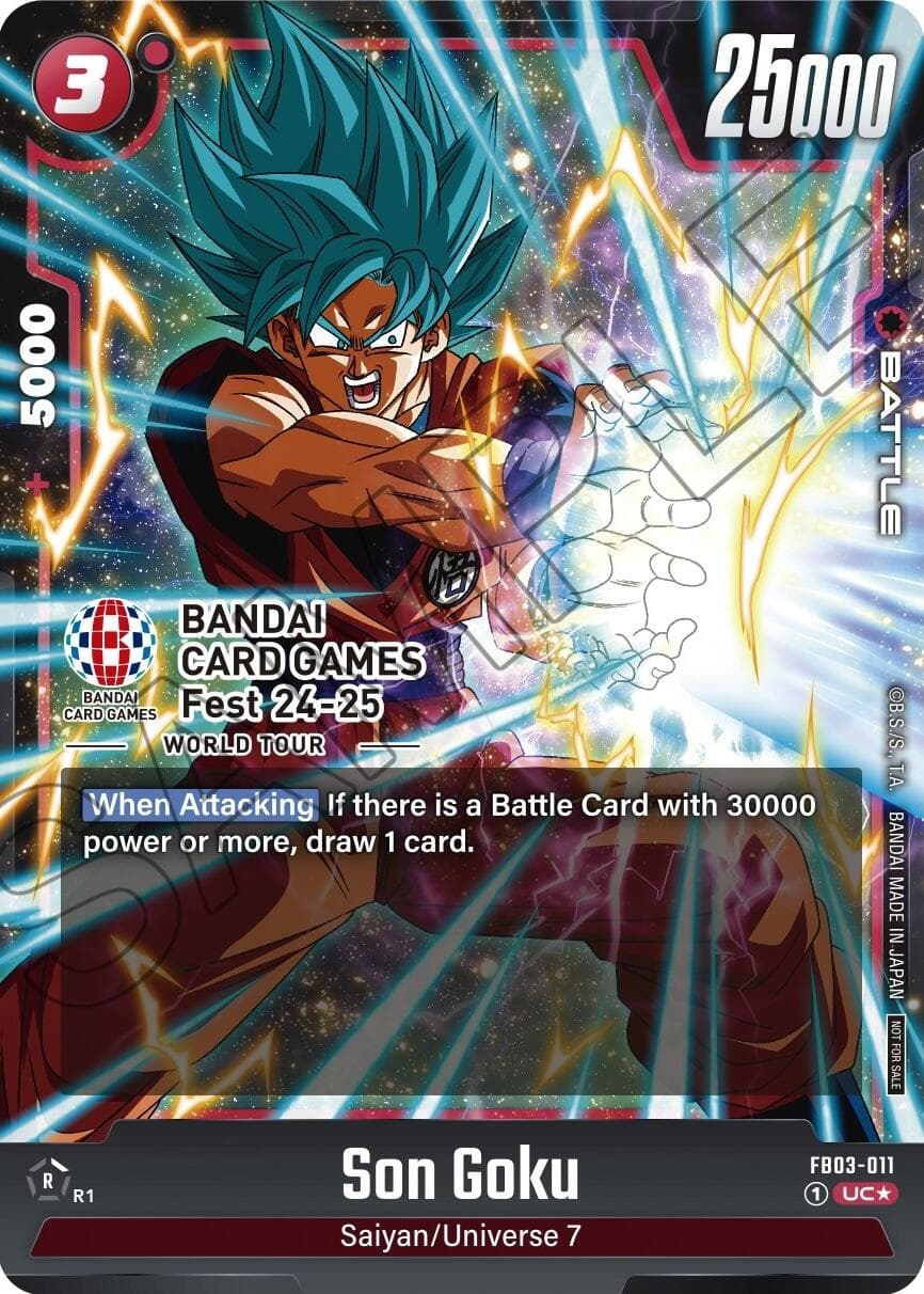 Son Goku - FB03-011 (BANDAI Card Games Fest 24-25 World Tour) — Fusion World Promotion Cards and Packs card