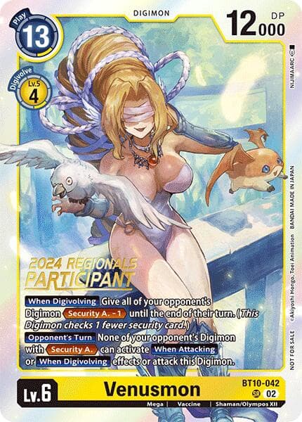 Venusmon (2024 Regionals Participant) — Xros Encounter card