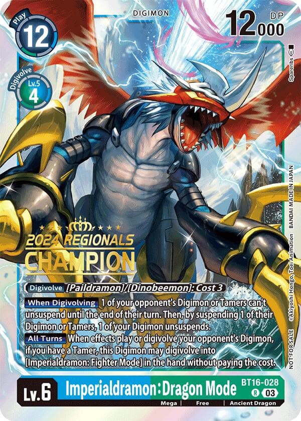 Imperialdramon: Dragon Mode (2024 Regionals Champion) — Beginning Observer card