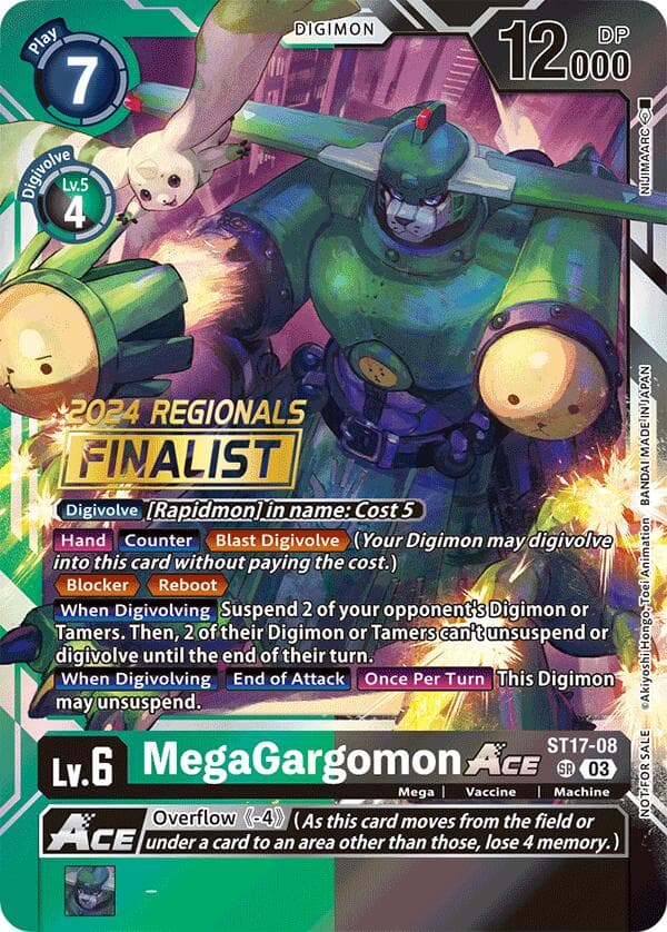MegaGargomon ACE (2024 Regionals Finalist) — Starter Deck 17: Double Typhoon Advanced Deck Set card