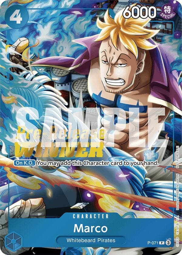 Marco (Two Legends Pre-Release Winner) — One Piece Promotion Cards card