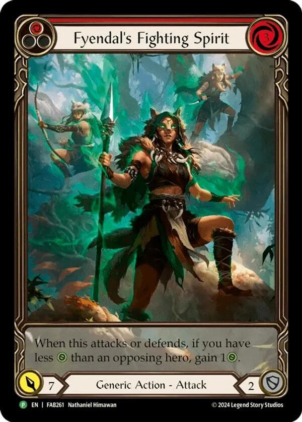 Fyendal's Fighting Spirit (Red) (Extended Art) - FAB261 — Flesh and Blood: Promo Cards card