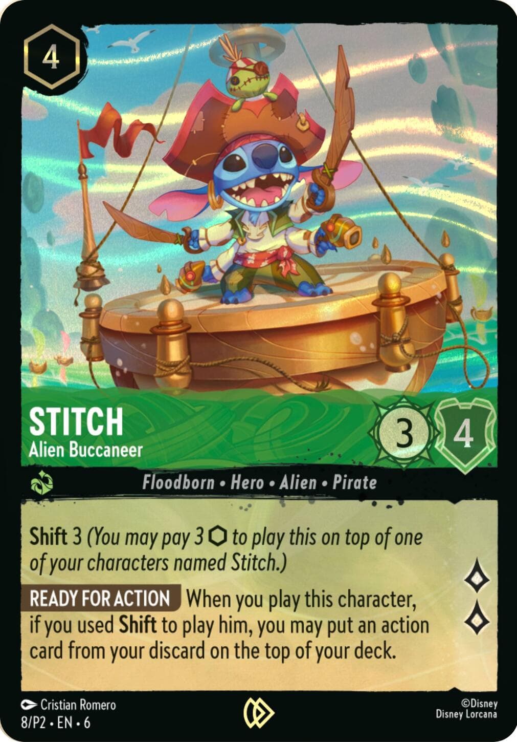 Stitch - Alien Buccaneer (Stitch Collector's Gift Set Promo) — Disney Lorcana Promo Cards card
