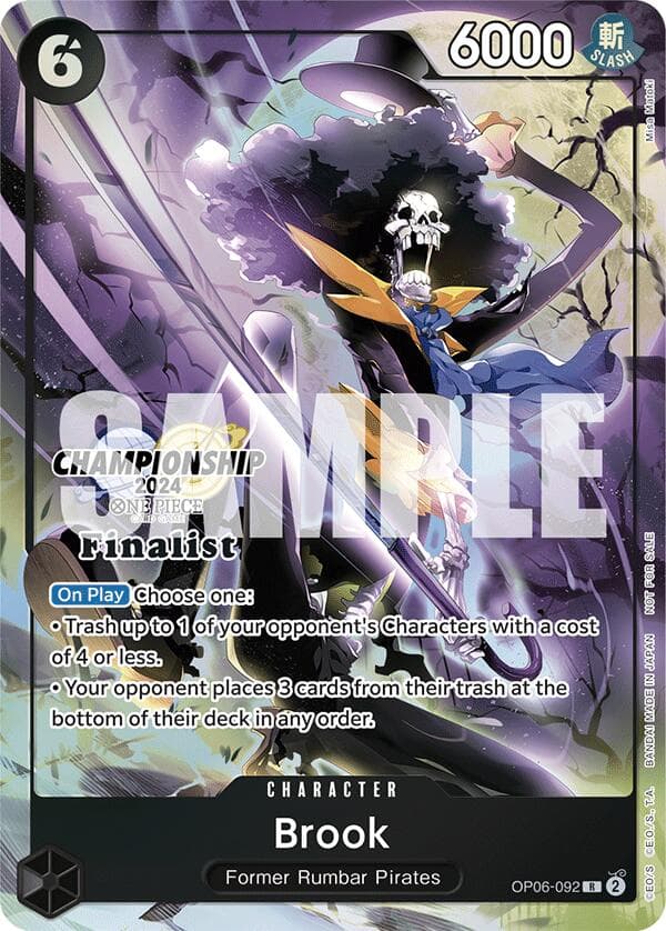 Brook (Championship 2024 Finalist Card Set) — One Piece Promotion Cards card