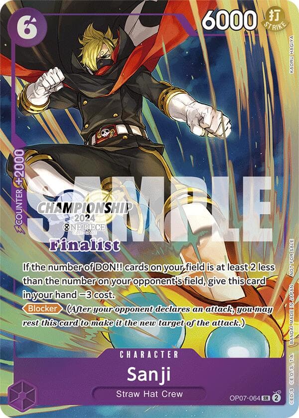 Sanji (Championship 2024 Finalist Card Set) — One Piece Promotion Cards card