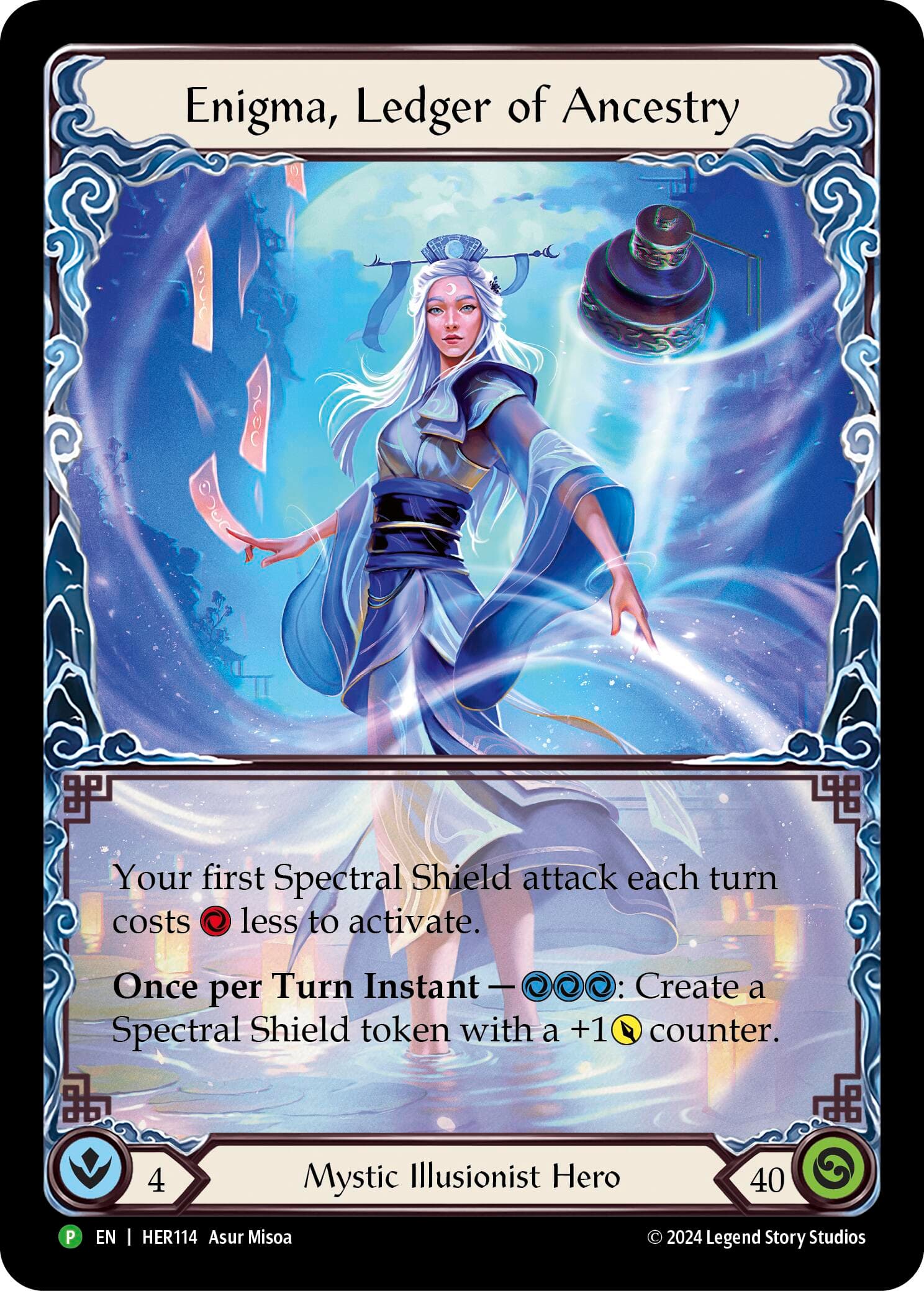 Enigma, Ledger of Ancestry - HER114 — Flesh and Blood: Promo Cards card
