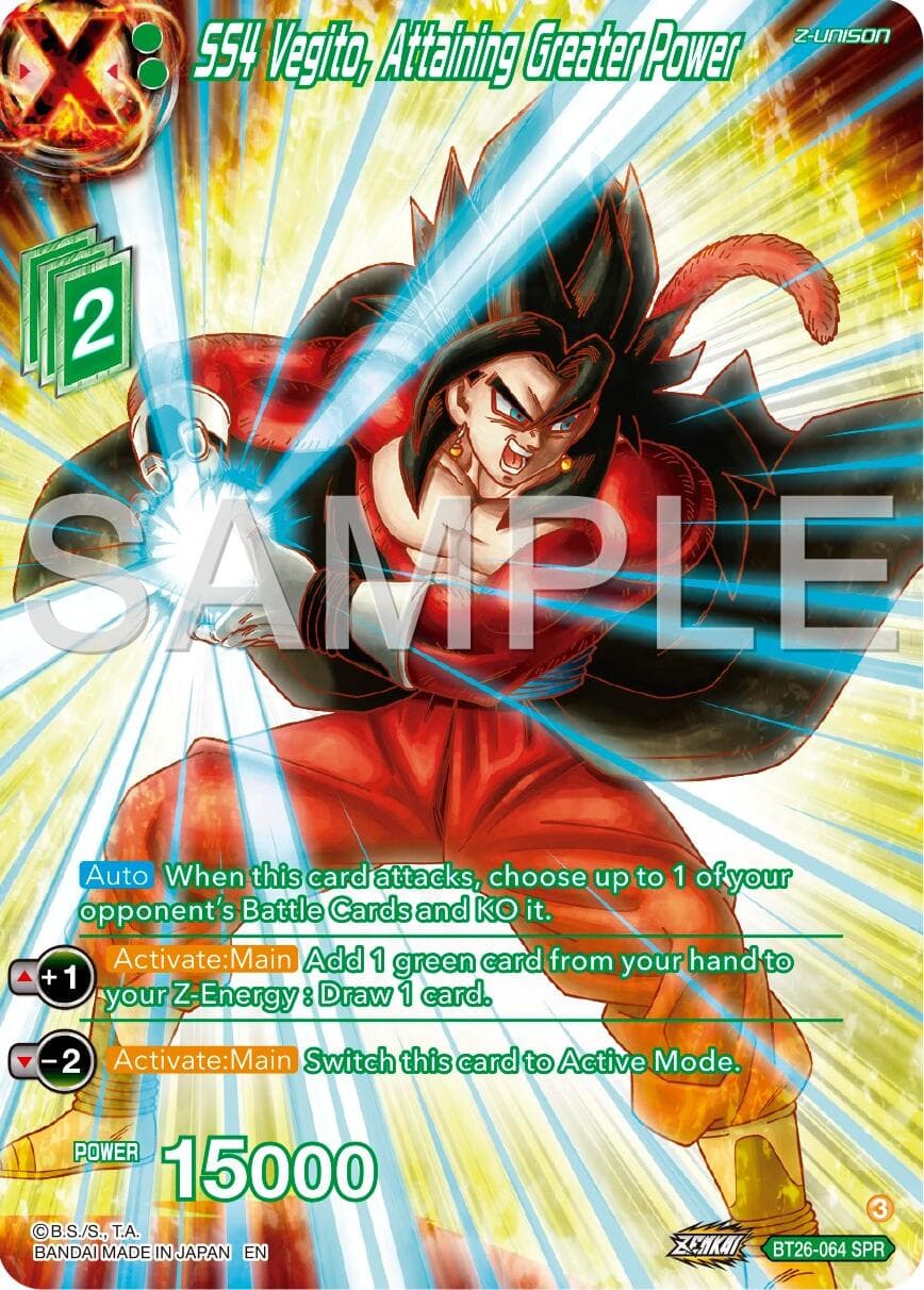 SS4 Vegito, Attaining Greater Power (SPR) — Ultimate Advent card