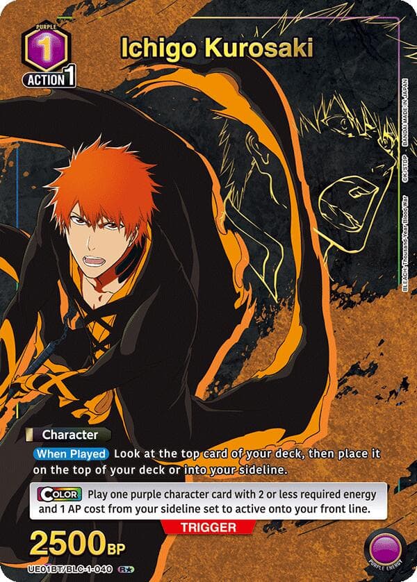 Ichigo Kurosaki (040) (R*) — UE01BT: BLEACH: Thousand-Year Blood War card