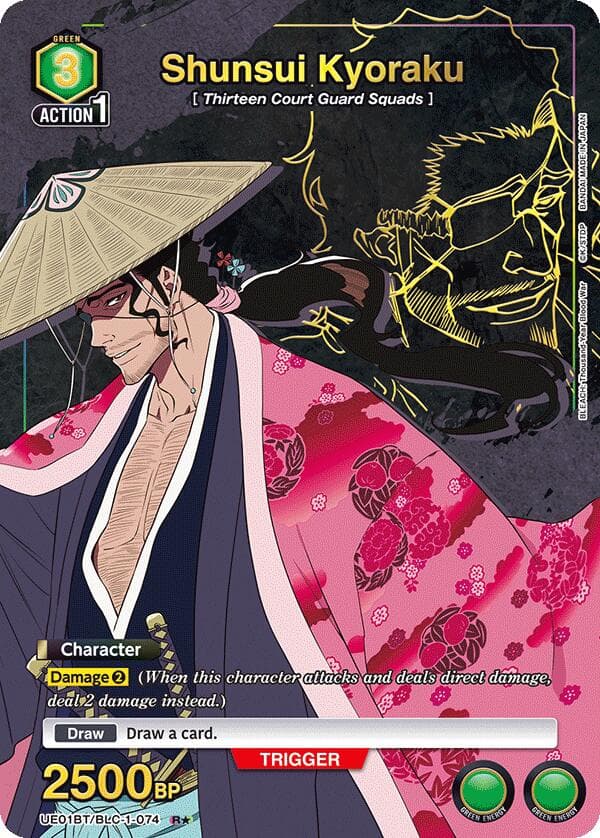 Shunsui Kyoraku (074) (R*) — UE01BT: BLEACH: Thousand-Year Blood War card