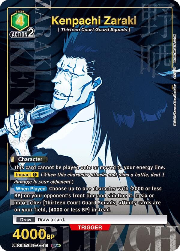 Kenpachi Zaraki (081) (SR*) — UE01BT: BLEACH: Thousand-Year Blood War card