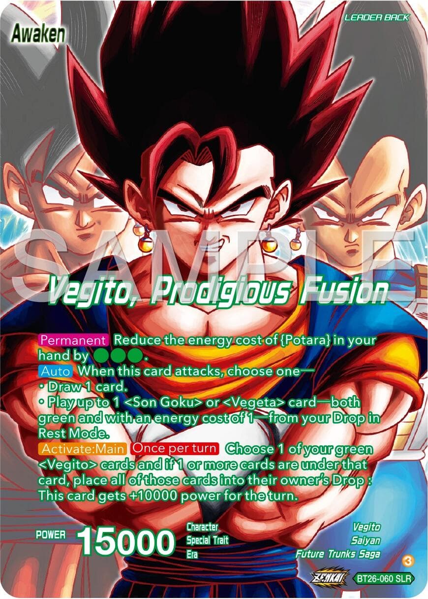 Son Goku & Vegeta // Vegito, Prodigious Fusion (Alternate Art) — Ultimate Advent card