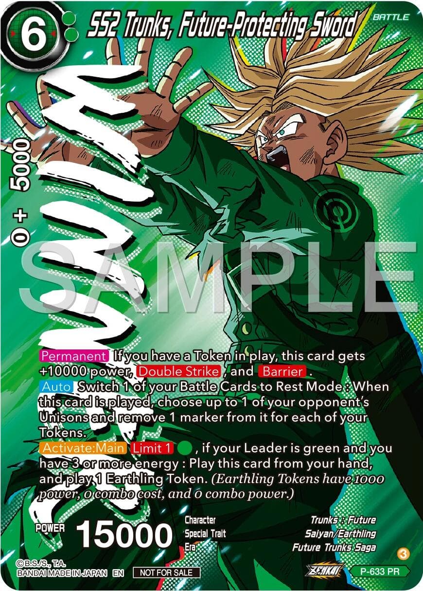 SS2 Trunks, Future-Protecting Sword (Zenkai Series Tournament Pack Vol.9) (Winner) — Promotion Cards card