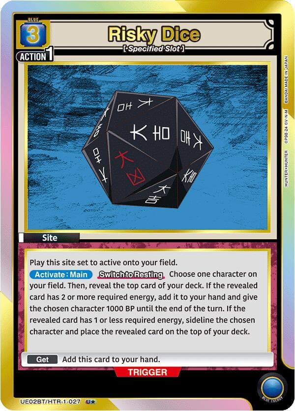 Risky Dice (027) (U*) — UE02BT: HUNTER X HUNTER card