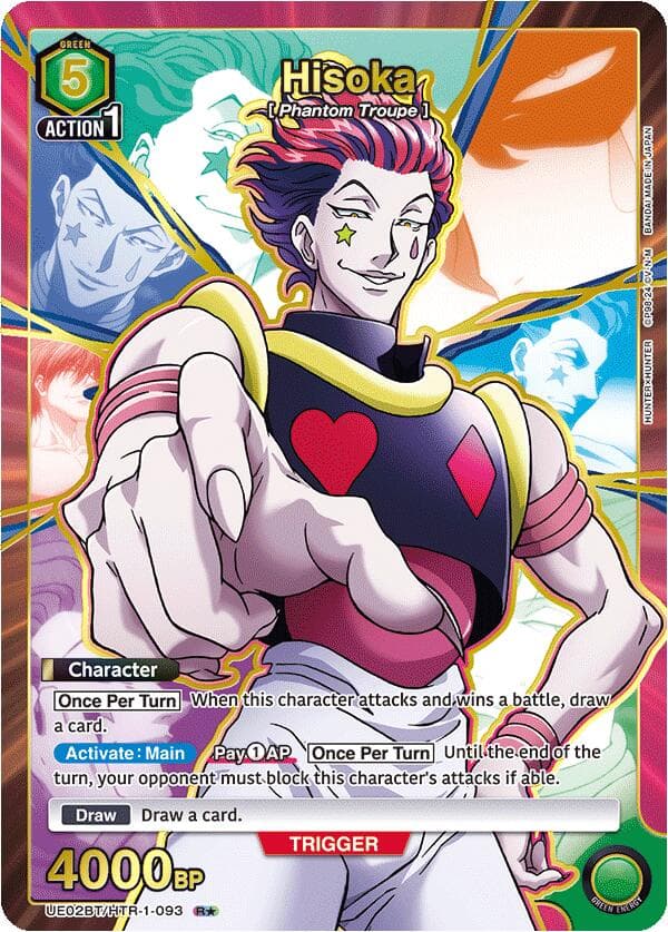 Hisoka (093) (R*) — UE02BT: HUNTER X HUNTER card