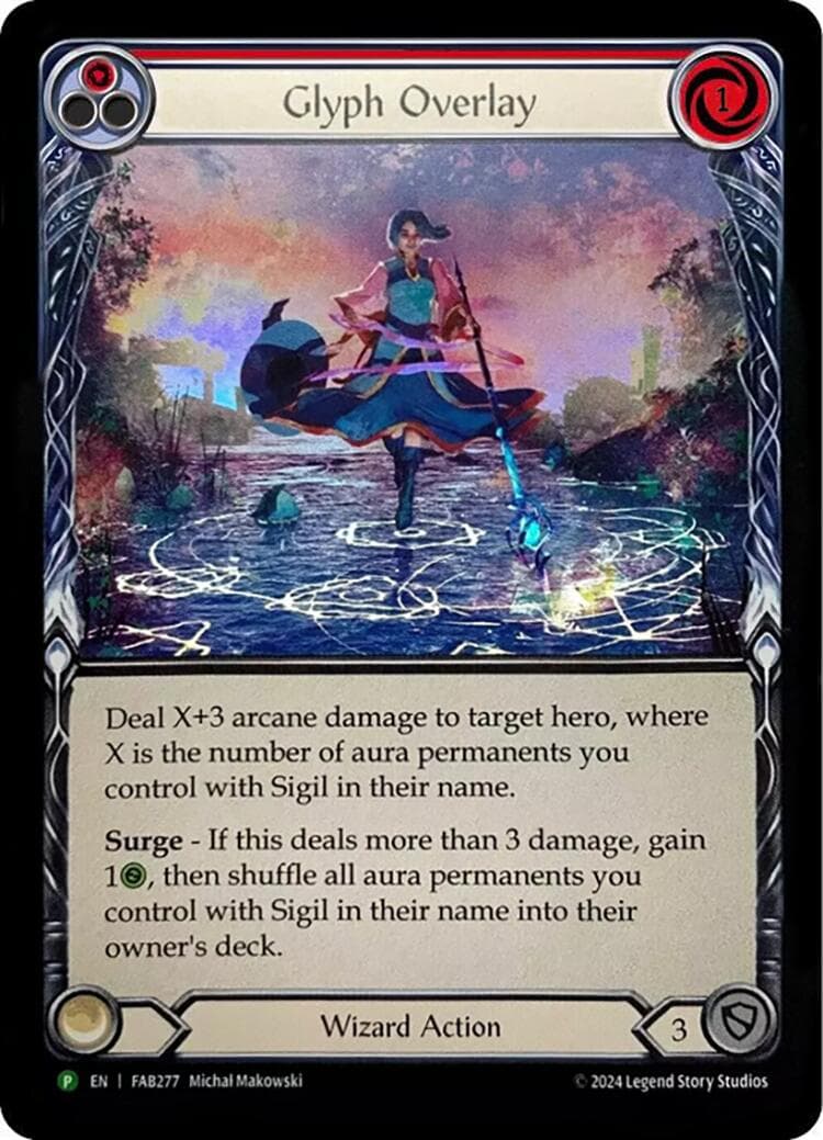 Glyph Overlay (Red) (Alternate Art) - FAB277 — Flesh and Blood: Promo Cards card