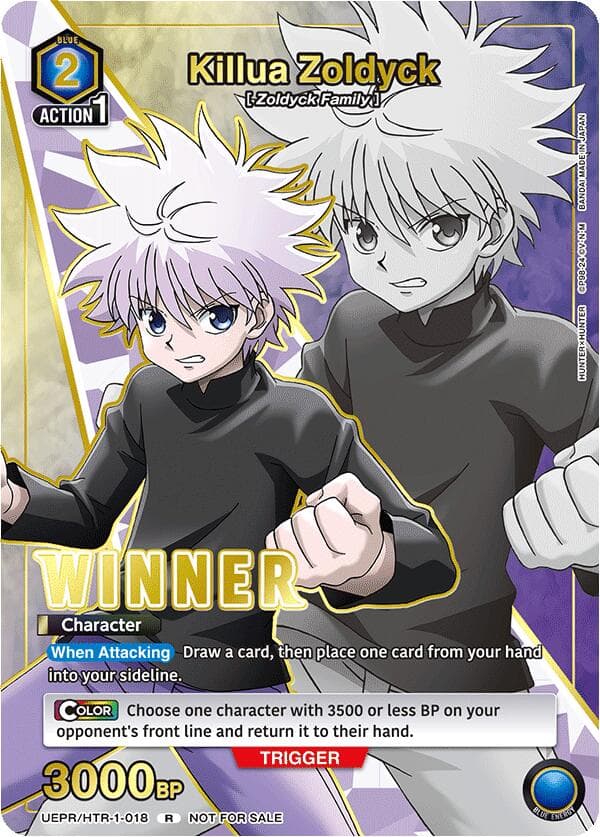 Killua Zoldyck (018) (Winner) — Union Arena Promotion Cards card