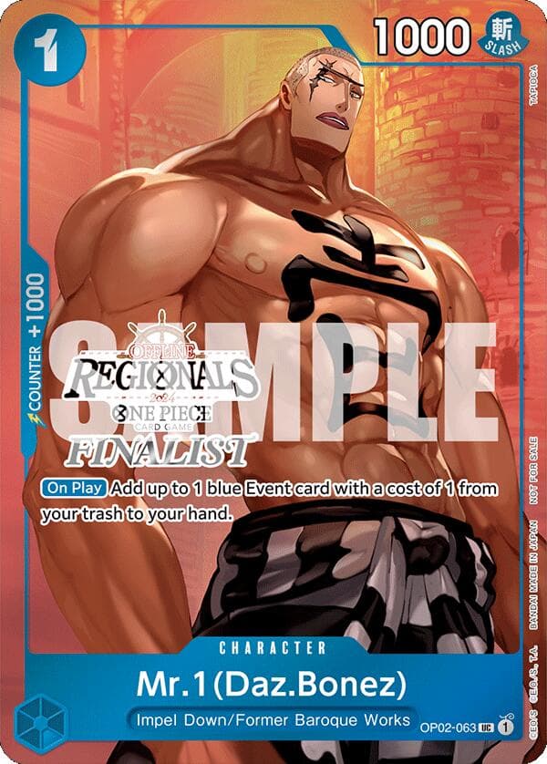 Mr.1 (Daz.Bonez) (Offline Regional 2024 Vol. 3) [Finalist] — One Piece Promotion Cards card