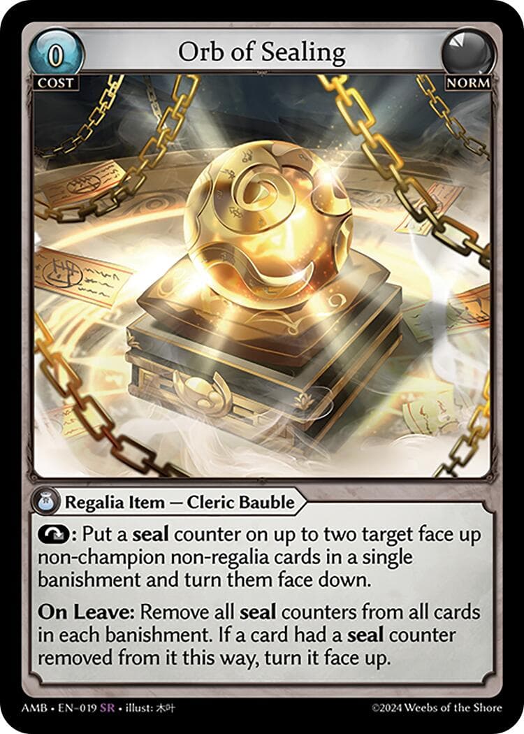 Orb of Sealing — Mortal Ambition card