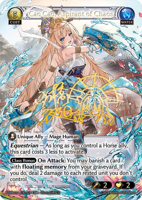 Cao Cao, Aspirant of Chaos (CSR) — Mortal Ambition card