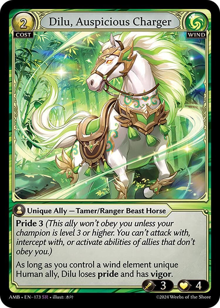 Dilu, Auspicious Charger — Mortal Ambition card