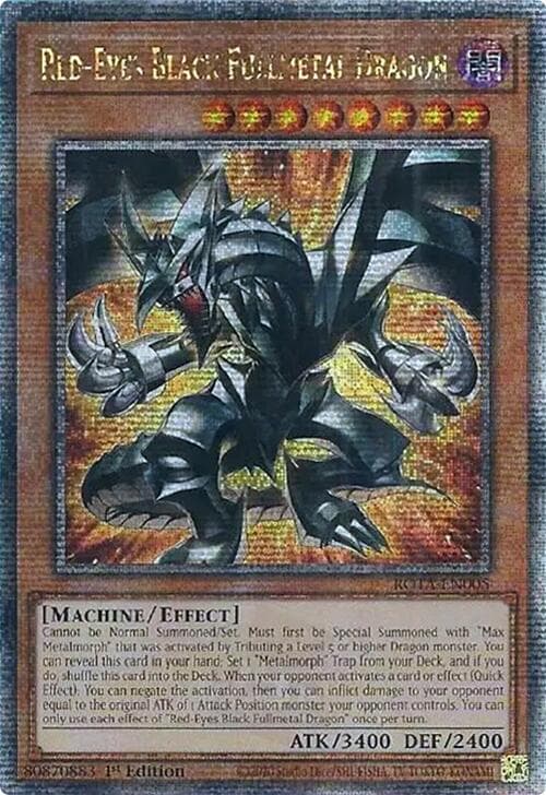Red-Eyes Black Fullmetal Dragon (Quarter Century Secret Rare) — Rage of the Abyss card