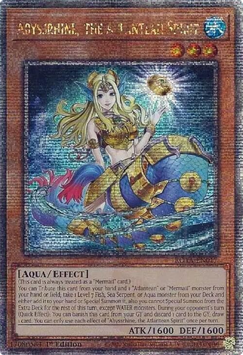 Abyssrhine, the Atlantean Spirit (Quarter Century Secret Rare) — Rage of the Abyss card