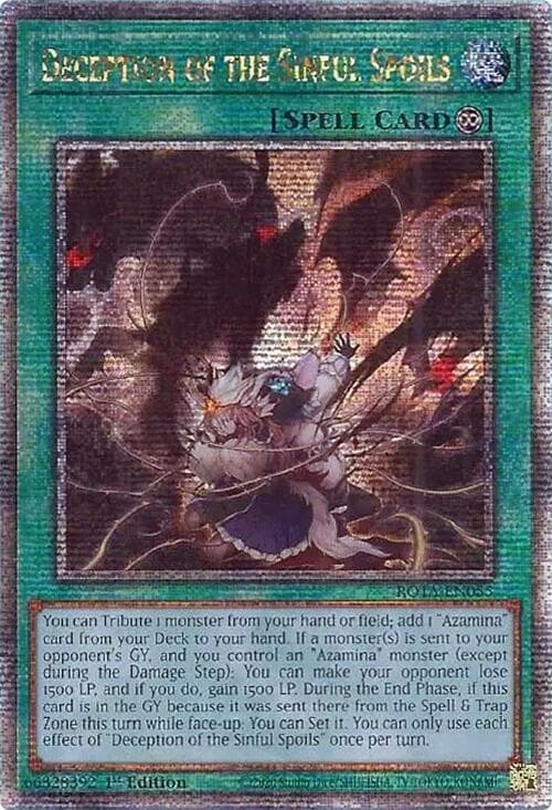 Deception of the Sinful Spoils (Quarter Century Secret Rare) — Rage of the Abyss card