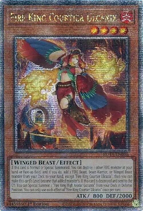 Fire King Courtier Ulcanix (Quarter Century Secret Rare) — Rage of the Abyss card