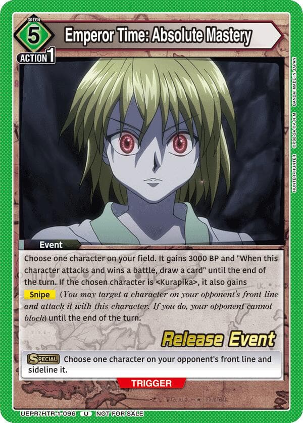 Emperor Time: Absolute Mastery — UE02BT: HUNTER X HUNTER Release Event Cards card