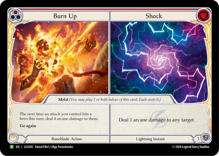 Burn Up // Shock - LGS345 — Flesh and Blood: Promo Cards card