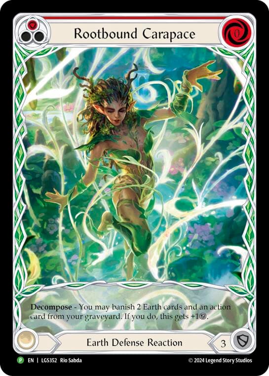 Rootbound Carapace (Red) (Extended Art) - LGS352 — Flesh and Blood: Promo Cards card
