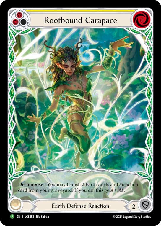 Rootbound Carapace (Yellow) (Extended Art) - LGS353 — Flesh and Blood: Promo Cards card