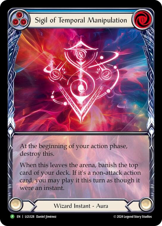 Sigil of Temporal Manipulation (Extended Art) - LGS328 — Flesh and Blood: Promo Cards card