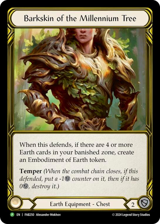 Barkskin of the Millennium Tree (Golden) - FAB250 — Flesh and Blood: Promo Cards card