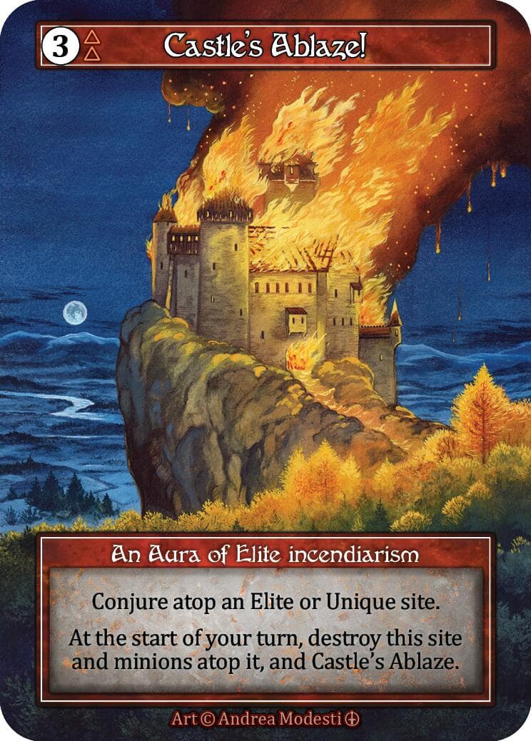 Castle's Ablaze! (Foil) — Arthurian Legends card