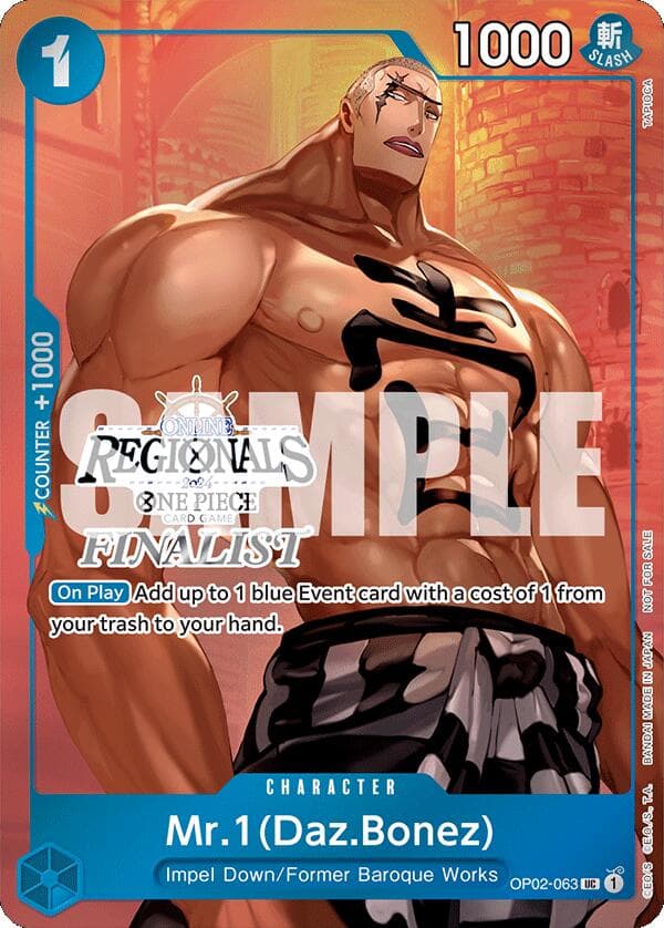 Mr.1 (Daz.Bonez) (Online Regional 2024 Vol. 3) [Finalist] — One Piece Promotion Cards card
